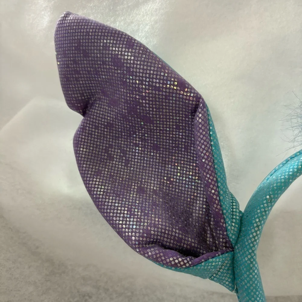STITCH Ears Headband Blue Purple Sparkly Glitter Disney Japan